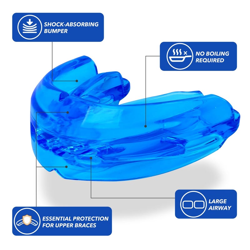 TEETH WALLS Mouth Guard Sports Youth Adult  Mouthguard for Braces Sparring Mouth Guard Double Braces  Soft  No Boiling Required  Football  Taekwondo  Jujitsu and Karate. - Image 5